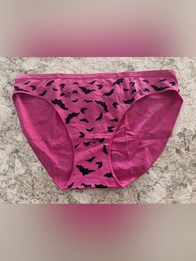 VS PINK Halloween Bats Seamless Bikini panty Pink NWT Large